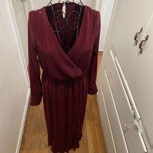 Wine berry dress with silver glitter sparkles